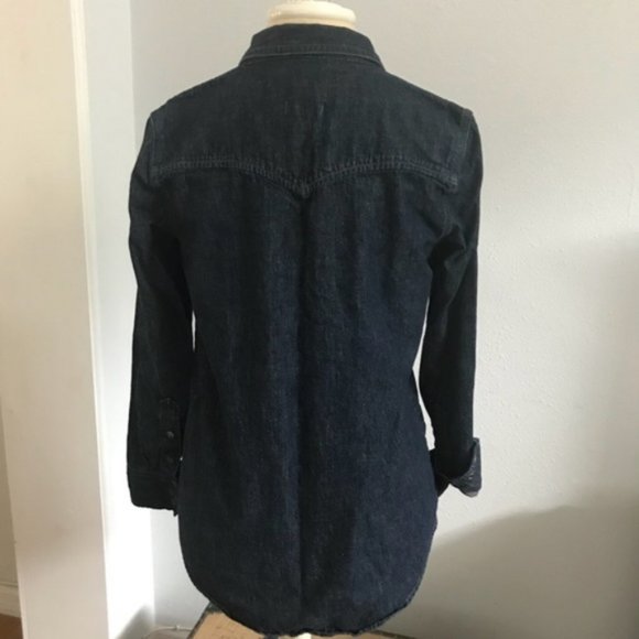 Madewell Shirt - Dark Denim Button Down Size S - Picture 3 of 8
